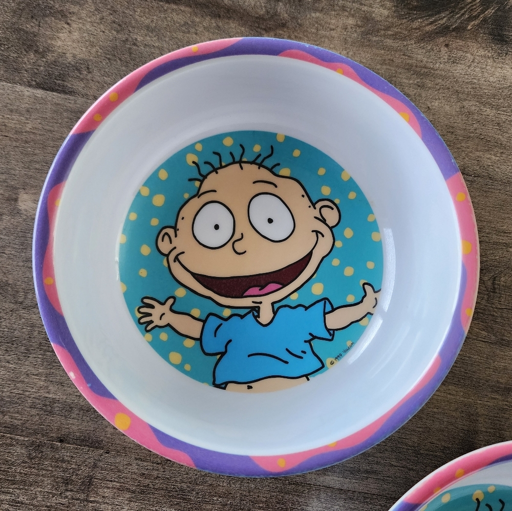 VTG 90s Rugrats Tommy Cereal Bowls - Lot of 2 - Picture 3 of 14
